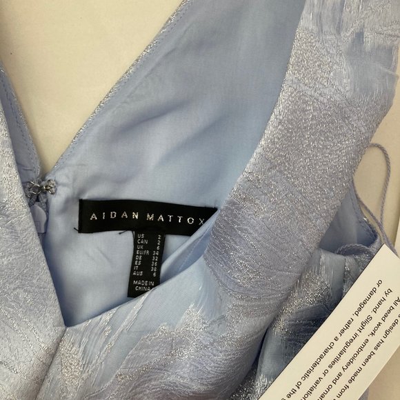 AIDAN MATTOX Sleeveless A-line V-neck Dress - Picture 9 of 11